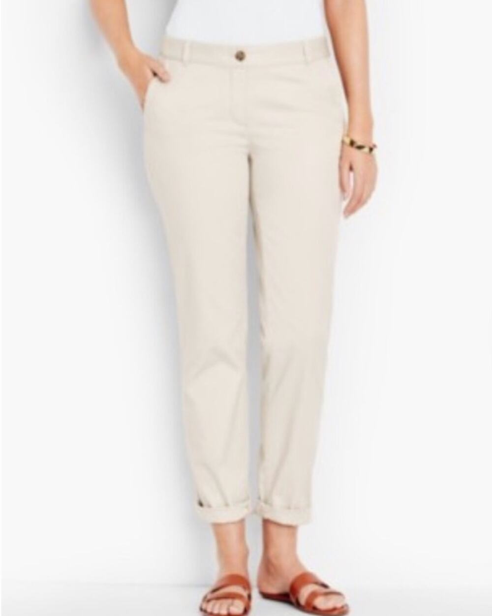 Talbots The Weekend Chino Pant Beige Khaki Petite Size 16P
